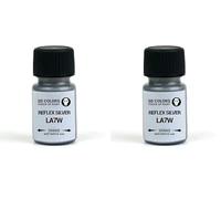 SD COLORS REFLEX SILVER LA7W A7W 8E New Touch Up Paint 8ML REPAIR SCRATCH CHIP BRUSH COLOR CODE LA7W A7W 8E REFLEX SILVER (JUST PAINT) (Pack of 2)