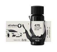 SD COLORS SAPPHIRE BLACK 475 New Touch Up Paint 15 ML REPAIR SCRATCH CHIP BRUSH COLOR CODE 475 SAPPHIRE BLACK (JUST PAINT)
