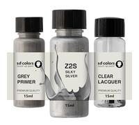 SD COLORS SILKY SILVER Z2S New Touch Up Paint 15 ML REPAIR SCRATCH CHIP BRUSH COLOR CODE Z2S SILKY SILVER (PAINT+PRIMER+LACQUER)