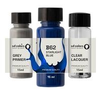 SD COLORS STARLIGHT BLUE B62 New Touch Up Paint 15 ML REPAIR SCRATCH CHIP BRUSH COLOR CODE B62 STARLIGHT BLUE (PAINT+PRIMER+LACQUER)