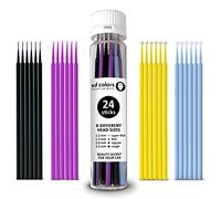 SD COLORS STICKS SWABS 24 PIECES AUTOMOTIVE PAINTWORK CAR DETAILING REPAIR FOR SCRATCHES STONE CHIPS TOUCH UP MICRO BRUSH 1.2mm 1.5mm 2.0mm 2.5mm