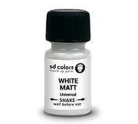 SD COLORS TOUCH UP PAINT UNIVERSAL MAT WHITE 15 ML for Small Repair Cars, Metal, Wood, Plastic, Windows, Frames, Doors, Gates