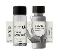 SD COLORS TUNGSTEN SILVER LB7W B7W New Touch Up Paint 15 ML REPAIR SCRATCH CHIP BRUSH COLOR CODE LB7W B7W TUNGSTEN SILVER (PAINT+LACQUER)