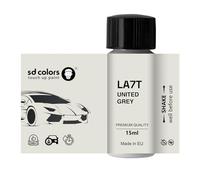 SD COLORS UNITED GREY LA7T X6 New Touch Up Paint 15 ML REPAIR SCRATCH CHIP BRUSH COLOR CODE LA7T X6 UNITED GREY (JUST PAINT)