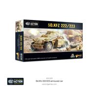 Warlord Games Sd.Kfz 222/223 Armoured Car - 1:56 / 28mm German Army Plastic Scale Model for Bolt Action Highly Detailed World War 2 Miniatures