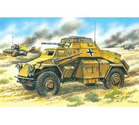 Sd.kfz.222, German Light Armoured Vehicle 1:72 Plastic Model Kit ICM