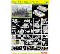 Sd.kfz.7/2 3.7cm Flak 36 Tank 1:35 Plastic Model Kit Dragon Models