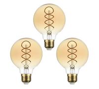 SD LUX G80 LED Globe Edison Bulb Nondimmable 6W 450lm Equi40W E27 2200K 3PC
