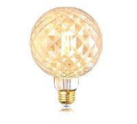 SD LUX LED Bulbs Vintage LED Light Bulbs 5W 500lm Globe ES E27 Dimmable Filament Retro Edison Bulbs Decorative Bulb Warm White 2700k, G95 Pineapple, Amber, 1pc (125BL-Amber, 1)