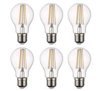 SD LUX LED Light Bulbs Screw E27 Vintage Filament LED Bulbs A60 Screw Bulbs No Flicker Non-dimmable Edison Bulbs 8W (75W Equivalent) 850LM Warm White 2700K 6 Packs(A60-E27)