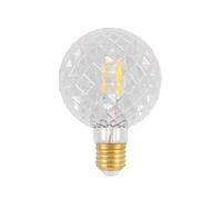 SD LUX Vintage LED Bulbs - 5W 500lm Globe ES E27 Dimmable Filament Retro Edison Bulbs - Decorative, Warm White 2700k, Pineapple, Clear, 1pc (95BL-Clear)