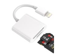 SD Micro SD 2 in 1 Lightning Adapter Card Reader USB Stick Photo Transfer Accessories for Apple for iPhone 14 13 12 11 Pro Max 7 8 Plus X SE XS XR for iPad Air Tablet Portable Travel Office Daily