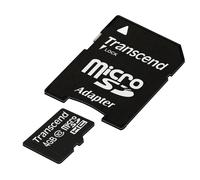 SD microSD Card 4GB Transcend SDHC Class10 w/ada NEW