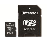 SD MicroSD Card 64GB Intenso SD-HC UHS-I inkl. SD- NEW