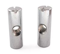 SD Products CDZP0090-25 Cross Dowel Barrel Nuts, Zinc, Centre Hole, M6 x 30, Set of 25 Pieces