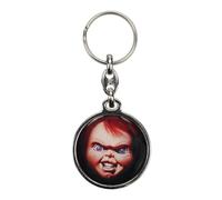 SD TOYS - Chucky round metal chucky key ring, multicoloured, S