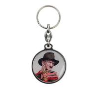 SD TOYS - Freddy round metal key ring nightmare on elm street, multicoloured, S