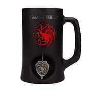 SD toys Game of Thrones beer mug - 3D swirling Targaryen symbol, black.