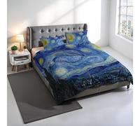 SD09 Digital Print Duvet Cover Set, 100% Cotton, Made in Italy, Double Bed Duvet Cover Set 250 x 200 cm+2 Pillowcases 50 x 80 cm