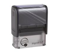 SD4U Imprint 12-48 x 18mm - Personalised Self-Inking Business Address Rubber Stamp - 4 Lines - Blue Ink Stamp