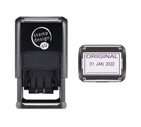 SD4U Word and Date Stamp Self Inking - Original and Changeable Date in Violet Ink