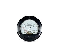 SD65 DC Milliampere Ammeter 1mA 5mA 10mA 20mA 50mA 100mA Pointer Circular Black Small Meter 65mm 1Pcs(DC 100mA)