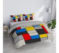 SD67 Double Duvet Cover Set, 100% Cotton, Made in Italy, 250 x 200 cm with Double Flap 50 cm + 2 Pillowcases 50 x 80 cm with Internal Flap, Digital Print