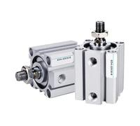 SDA25/32/40 Pneumatic Compact Thin Cylinder Male Thread Diameter Stroke 5 10 20 25 30 40 45 50mm 1Pcs(Stroke 25mm,Bore 40mm)