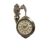 SDA287MZ School Light Luxury Lucky Carp Shape Double Sided Wall Clock Living Room Corridor Decorative European Retro Office