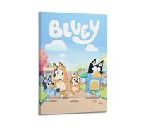 SDAEWUBB Bluey Cartoon Poster Poster Decorative Painting Canvas Wall Posters And Art Picture Print Modern Family Bedroom Decor Posters 12x18inch(30x45cm)