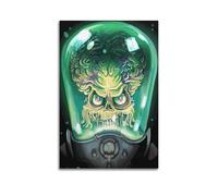 SDAEWUBB Mars Attacks Helmeted Alien Poster Poster Decorative Painting Canvas Wall Posters And Art Picture Print Modern Family Bedroom Decor Posters 08x12inch(20x30cm)