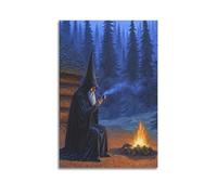 SDAEWUBB The Wizard by The Fire Poster Poster Decorative Painting Canvas Wall Posters And Art Picture Print Modern Family Bedroom Decor Posters 12x18inch(30x45cm)