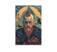 SDAEWUBB Viking Warrior Poster Poster Decorative Painting Canvas Wall Posters And Art Picture Print Modern Family Bedroom Decor Posters 16x24inch(40x60cm)