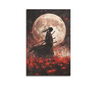 SDAEWUBB Warrior Under The Moon Poster Poster Decorative Painting Canvas Wall Posters And Art Picture Print Modern Family Bedroom Decor Posters 24x36inch(60x90cm)