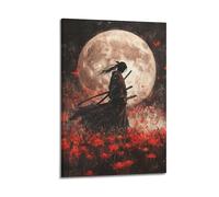 SDAEWUBB Warrior Under The Moon Poster Poster Decorative Painting Canvas Wall Posters And Art Picture Print Modern Family Bedroom Decor Posters 12x18inch(30x45cm)