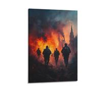 SDAEWUBB Wartime Soldier Poster Poster Decorative Painting Canvas Wall Posters And Art Picture Print Modern Family Bedroom Decor Posters 08x12inch(20x30cm)