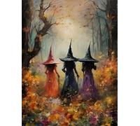 SDAFUS.. DIY Magic Witch Paint by Number for Adults,Painting Kits for Adult,Color by Numbers,Paint by Number Canvas Crafts Watercolor for Beginner Room Decor (Witch)
