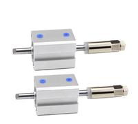 SDAJ12/16mm Double Acting Piston Tools Aluminum Alloy Adjustable Stroke Compact Thin Air Pneumatic Cylinder 1Pcs(SDAJ16x40-30-S)