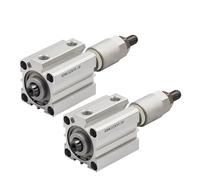 SDAJ40mm Bore Double Acting Piston Tools Aluminum Alloy Adjustable Stroke Compact Thin Air Pneumatic Cylinder 1Pcs(Without Magnet 50-30)