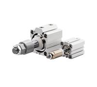 SDAJ80/100 Double Acting Piston Aluminum Alloy Adjustable Stroke Compact Thin Air Pneumatic Cylinder SDAJ80-5-5 SDAJ100-30-30(Stroke 15-15mm,SDAJ 80 NO Magnet)