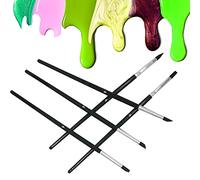 Sdanart Professional Silicone Rubber Tip Paint Pens Brushes，5pcs Silicone Paint Brush，Silicon Color Shapers Brushes，Rubber Paintbrush，Flexible Clay Sculpture Tools （Size 4）