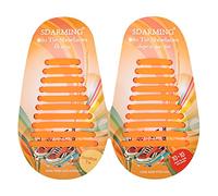 SDARMING No-Tie Laces for Kids & Adults, Elastic Silicone Tieless Shoe Laces (Waterproof - Orange)