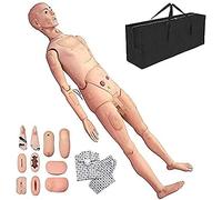 SdaryWare 170cm Life Size Patient Care Manikin Training CPR Simulator Basic Geri Nursing Skills Geriatric Human Model Mannequin Full Body for Students Education Teaching Medical Training Skills