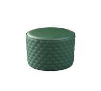 SdaryWare Foot Stool Round Footstool Leather Foot Stools Shoe Change Stool e Foot Stool For Living Room Kitchen Bedroom Balcony Stool Rest Stool,Green-32x21cm