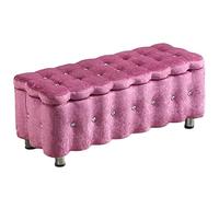 SdaryWare Home Shoe Changing Stool Sofa Stool Storage Stool Nordic Ice Fleece Low Stool Footstool Clothing Store Shopping Mall Rest Stool Bed Stool, Light Purple,Light Purple-60X40X40cm