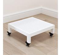 SdaryWare Movable Pallet Plant Caddy with Wheels, 12In 16In 20In Plant Trolley Easy and Mute to Move Heavy Duty Flower Pots Indoor or Outdoor, Washing Machine/Flower Pot Plant Stand,White-30cm/12In