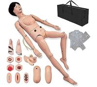 SdaryWare Patient Care Manikin Simulator with Exchange Genitalia & Clothes & Bedsore Module & Trauma Module & Storage Bag for Training Teaching Medical Supplies
