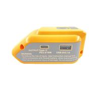 SDAZGVRK Battery Charger Adapter Compatible with Dewalt 20V max Batteries, Battery Generator Power Converter with USB Charger, LED Work Light for Phone, Work, Camping Travel(Yellow(USB Type-C DC))