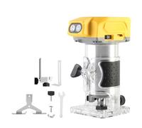 SDAZGVRK Cordless Compact Wood Router for DeWalt 20V Battery, 5 Speed Adjustable Brushless Motor Tool, with 6 Accessories, for Woodworking, Grooving, Edge Trimming, and DIY Projects (no Battery)