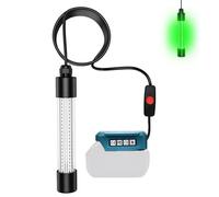 SDAZGVRK Underwater Fishing Light for MT 18V Battery, 1300 Lumen Fish Attracting, IP68 Waterproof LED Green Fish Light, 360° All-Round Lighting, Night Fishing for Dock, Boat, Kayak (no Battery)